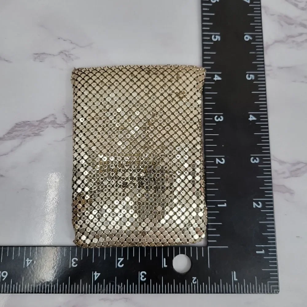 1950s Western Germany Silver Toned Chainmail Bi-Fold Wallet Women's